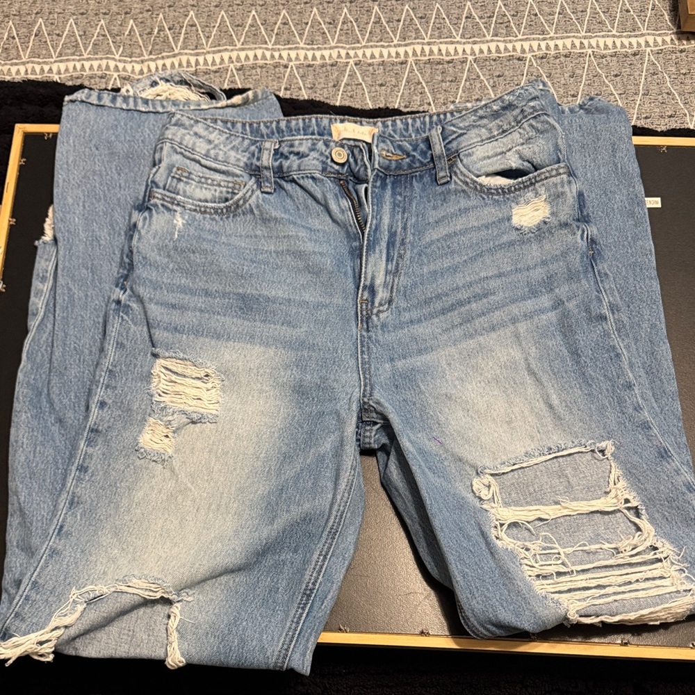 Altar'd State Denim Jeans in Light Blue